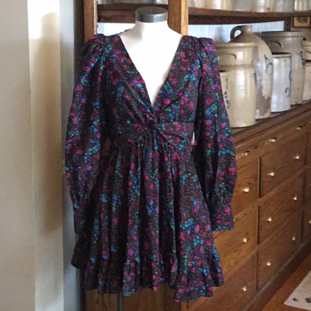 Sabina Musayev Black Print Dress